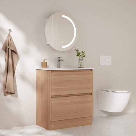 HERA Floor Standing Vanity Cabinet Elegant Oak 
