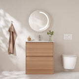 HERA Floor Standing Vanity Cabinet Elegant Oak 