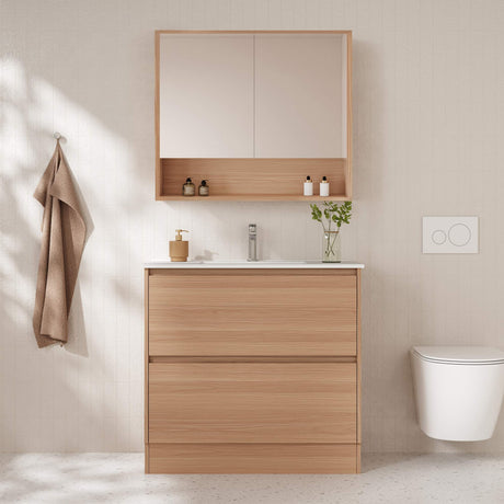 HERA Floor Standing Vanity Cabinet Elegant Oak