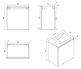 HERA MDF SLIM Wall Hung Vanity Cabinet 
