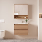 HERA MDF SLIM Wall Hung Vanity Cabinet Elegant Oak 