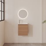 HERA MDF SLIM Wall Hung Vanity Cabinet Elegant Oak 