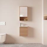 HERA MDF SLIM Wall Hung Vanity Cabinet Elegant Oak 