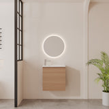 HERA MDF SLIM Wall Hung Vanity Cabinet Elegant Oak 