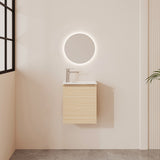 HERA MDF SLIM Wall Hung Vanity Cabinet Tas Oak