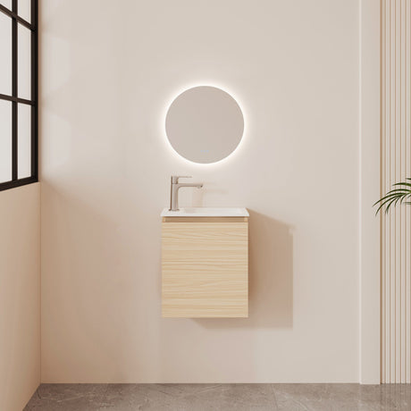 HERA MDF SLIM Wall Hung Vanity Cabinet Tas Oak
