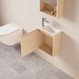 HERA MDF SLIM Wall Hung Vanity Cabinet Tas Oak