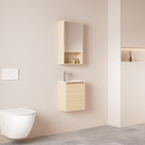 HERA MDF SLIM Wall Hung Vanity Cabinet Tas Oak