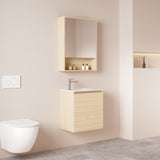 HERA MDF SLIM Wall Hung Vanity Cabinet Tas Oak