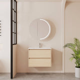 HERA MDF SLIM Wall Hung Vanity Cabinet Tas Oak