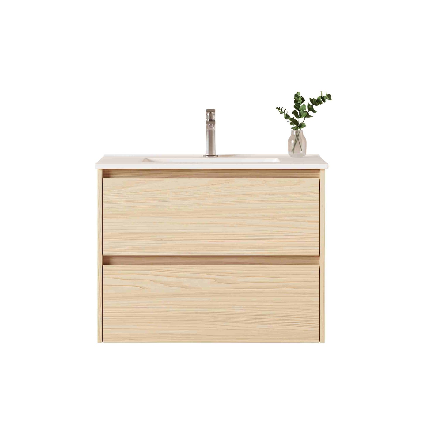 HERA MDF SLIM Wall Hung Vanity Cabinet Tas Oak