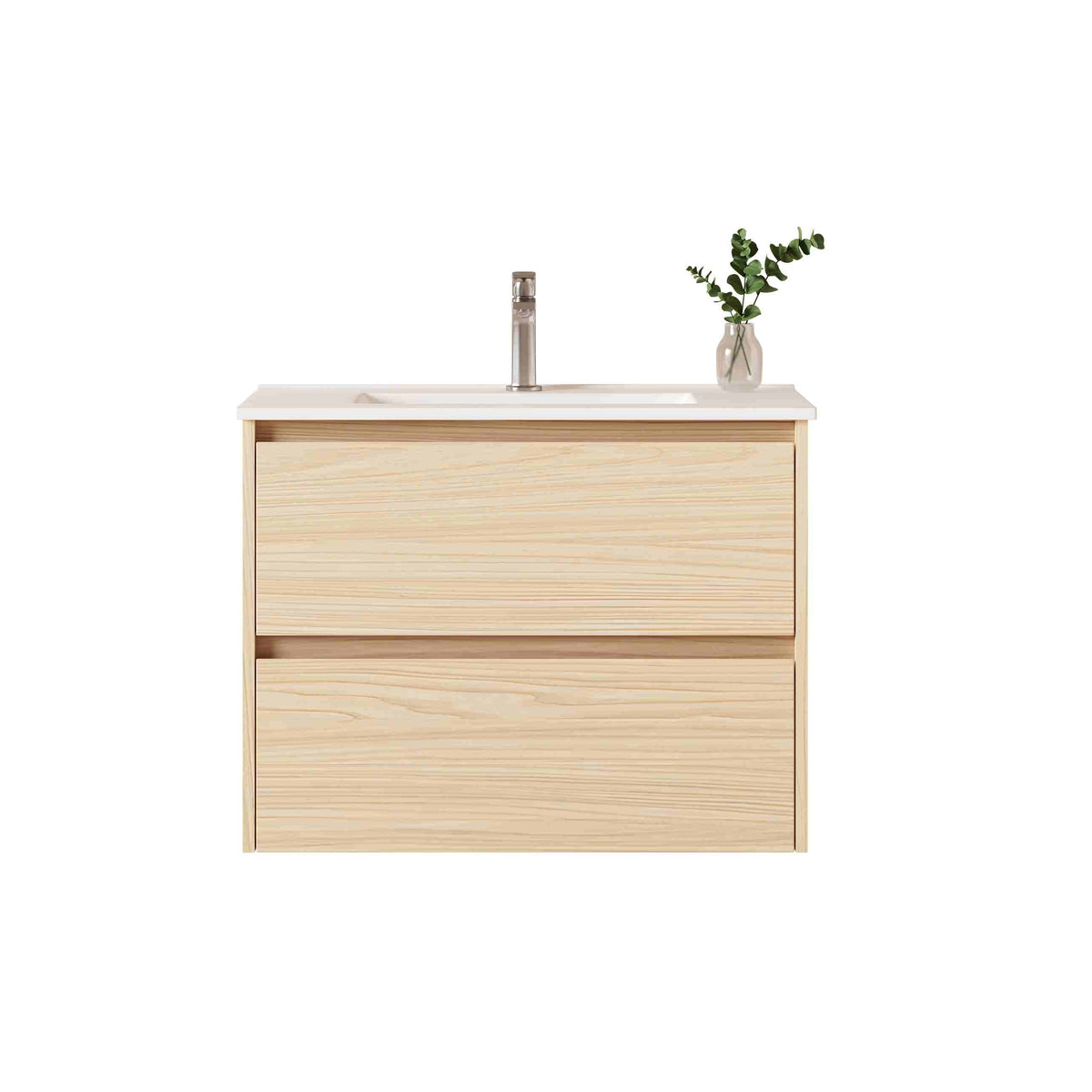 HERA MDF SLIM Wall Hung Vanity Cabinet Tas Oak