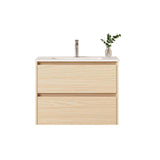 HERA MDF SLIM Wall Hung Vanity Cabinet Tas Oak