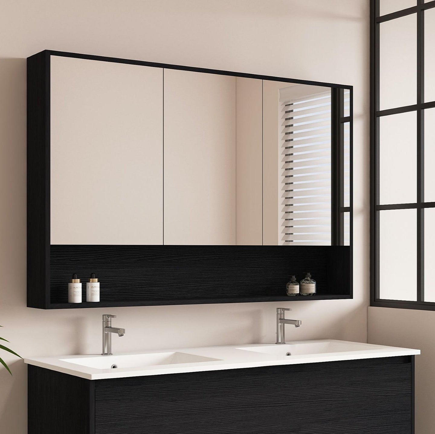 HERA Shaving Cabinet Black Oak 