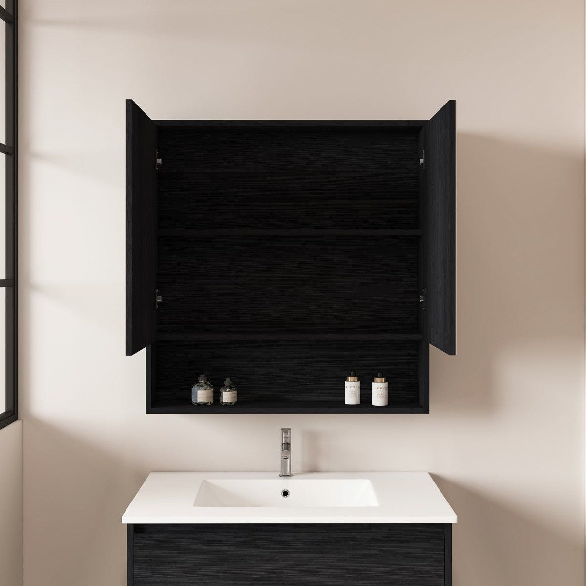 HERA Shaving Cabinet Black Oak