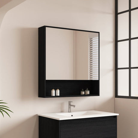 HERA Shaving Cabinet Black Oak