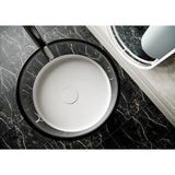 Hilton Solid Surface Free Standing Basin (Black & Matte White) - Clearance