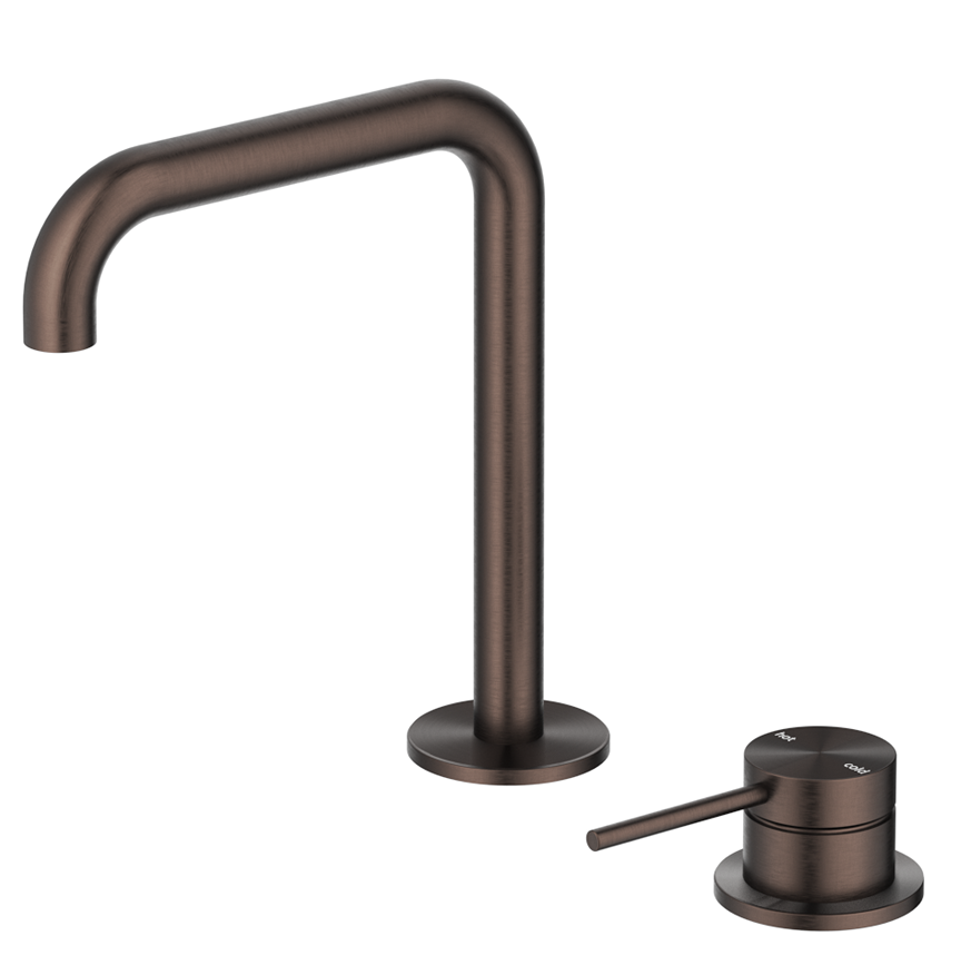 Mica Soft-Square Hob Basin Mixer Set