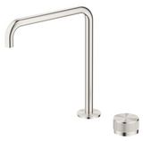 Mica fluted soft-square hob sink/basin mixer set