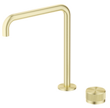 Mica fluted soft-square hob sink/basin mixer set