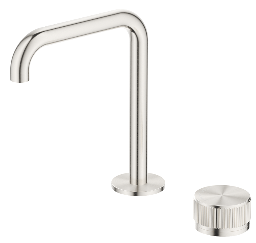 Mica Fluted Soft-Square Hob Basin Mixer Set