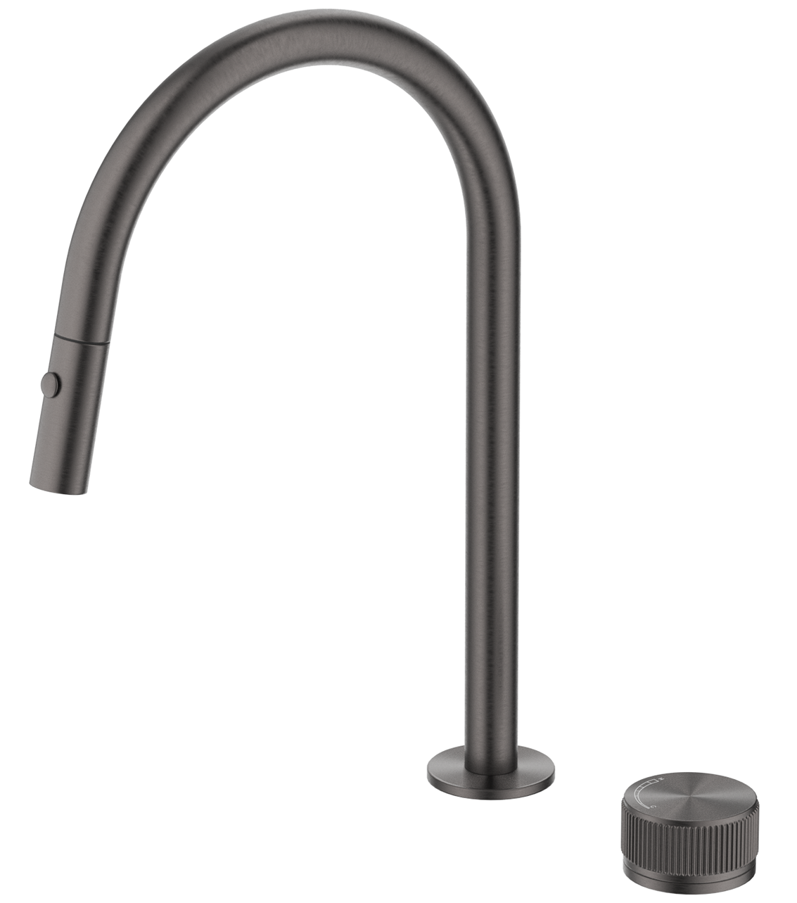 Mica fluted pull-out hob mixer set