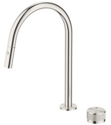 Mica fluted pull-out hob mixer set