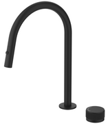 Mica fluted pull-out hob mixer set