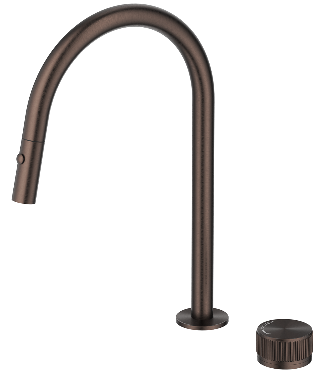 Mica fluted pull-out hob mixer set