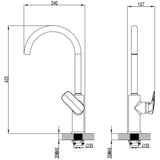 Kara Sink Mixer (Chrome)