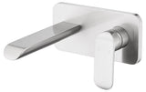 Kara Wall Basin Mixer - Brushed Nickel