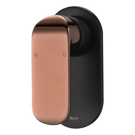 Kara Wall Mixer - Black & Rose Gold