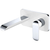 Kara Wall Basin Mixer - Chrome & White
