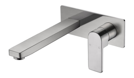 Flores Wall Basin Mixer - Brushed Nickel