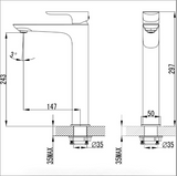 Banda High Rise Basin Mixer (Chrome)