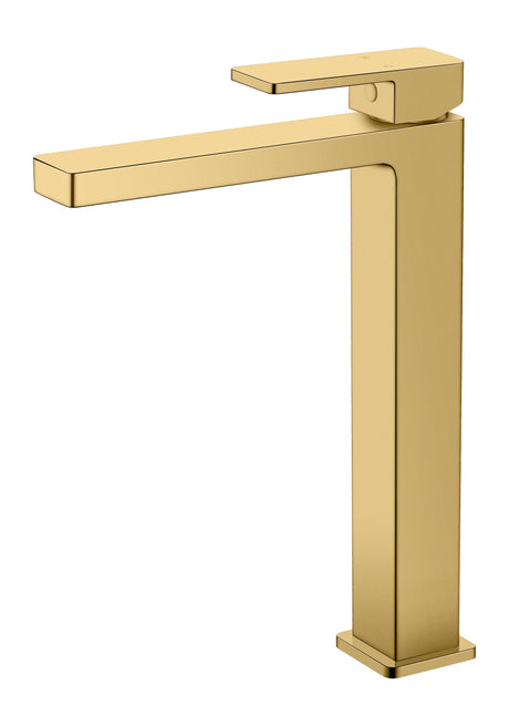 Ceram High Rise Basin Mixer - Brushed Gold