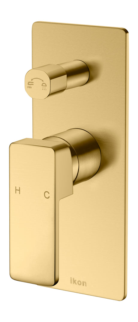 Ceram Wall Mixer with Diverter - Brushed Gold