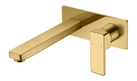 Ceram Wall Basin Mixer - Brushed Gold