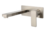 Ceram Wall Basin Mixer - Brushed Nickel