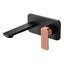 Seto Wall Basin Mixer - Black & Rose Gold