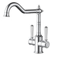 Clasico Twin Handle Sink mixer Ceramic Handle - Chrome
