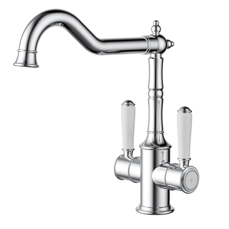 Clasico Twin Handle Sink mixer Ceramic Handle - Chrome
