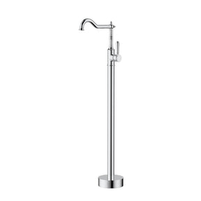 Clasico Free Standing Bath Mixer - Brass Handle - Chrome