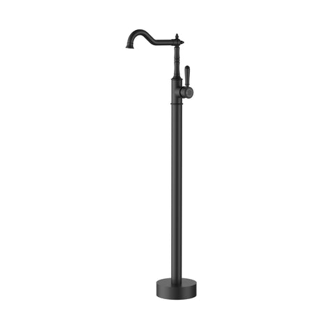 Clasico Free Standing Bath Mixer - Brass Handle - Matte Black