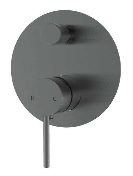 Hali Wall Mixer with Diverter - Brushed Gun Metal