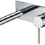 Hali Wall Basin Mixer Curved Spout - Chrome