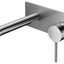 Hali Wall Basin Mixer Curved Spout - Brushed Nickel