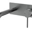 Hali Wall Basin Mixer Curved Spout - Brushed Gun Metal