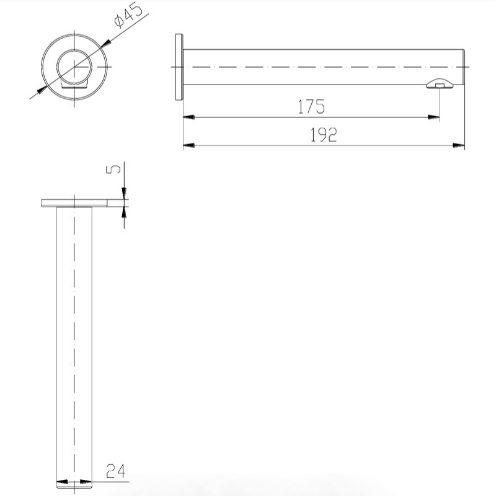 Hali Straight - Bath Spout
