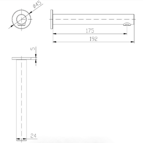 Hali Straight - Bath Spout